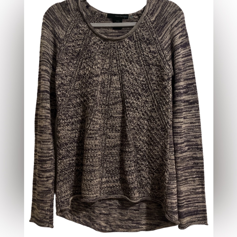 CALVIN KLEIN - Marled Tunic Sweater Sz Small